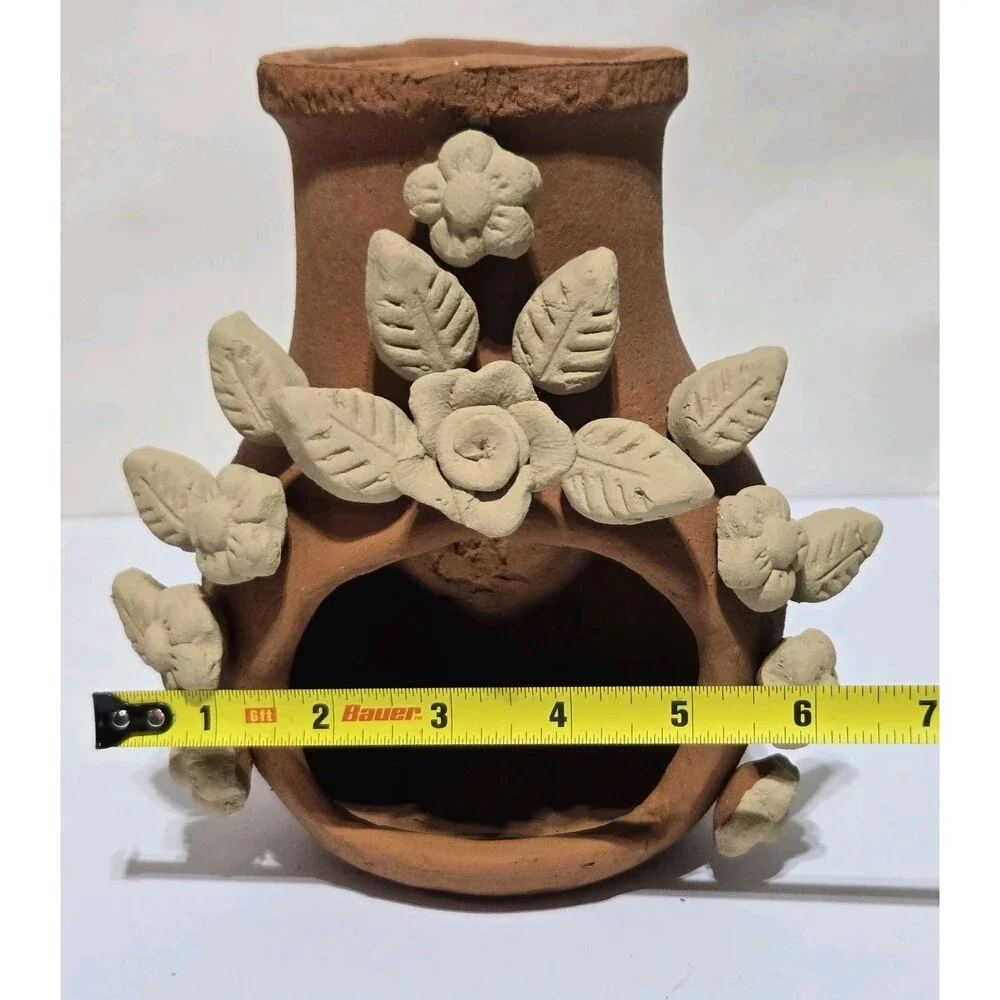 7 Inch Mini Tabletop Terracotta Chimney Mexican Art Handmade